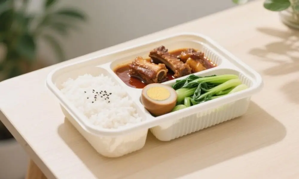 PLA cutlery and PP utensils side by side