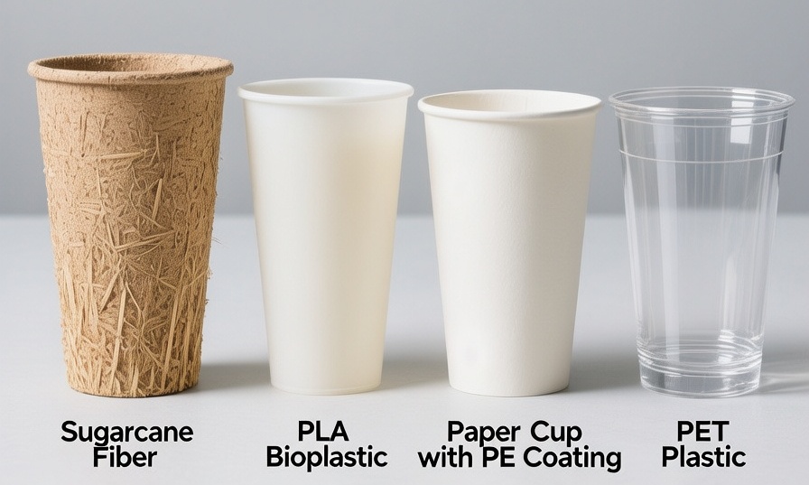Comparison of cups made from different materials