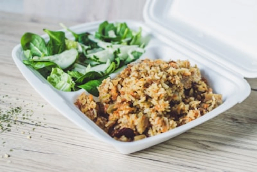 Bagasse plates and bowls composting process